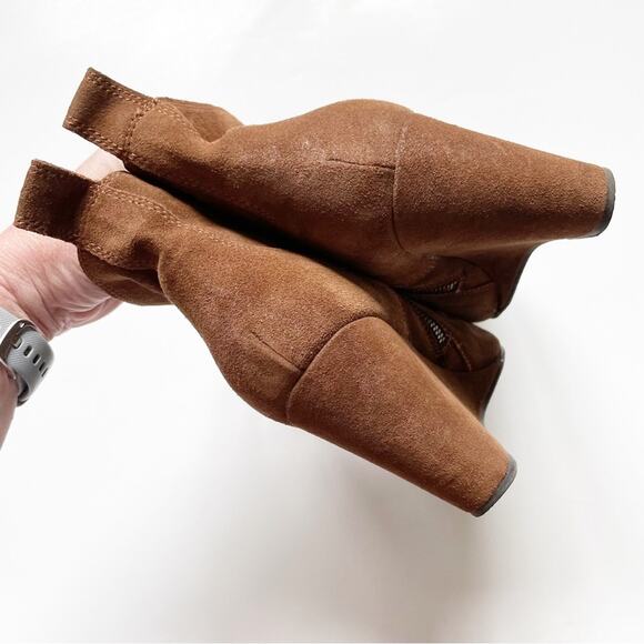 Dolce Vita Chestnut Suede Grady Wedge Bootie - Picture 5 of 8